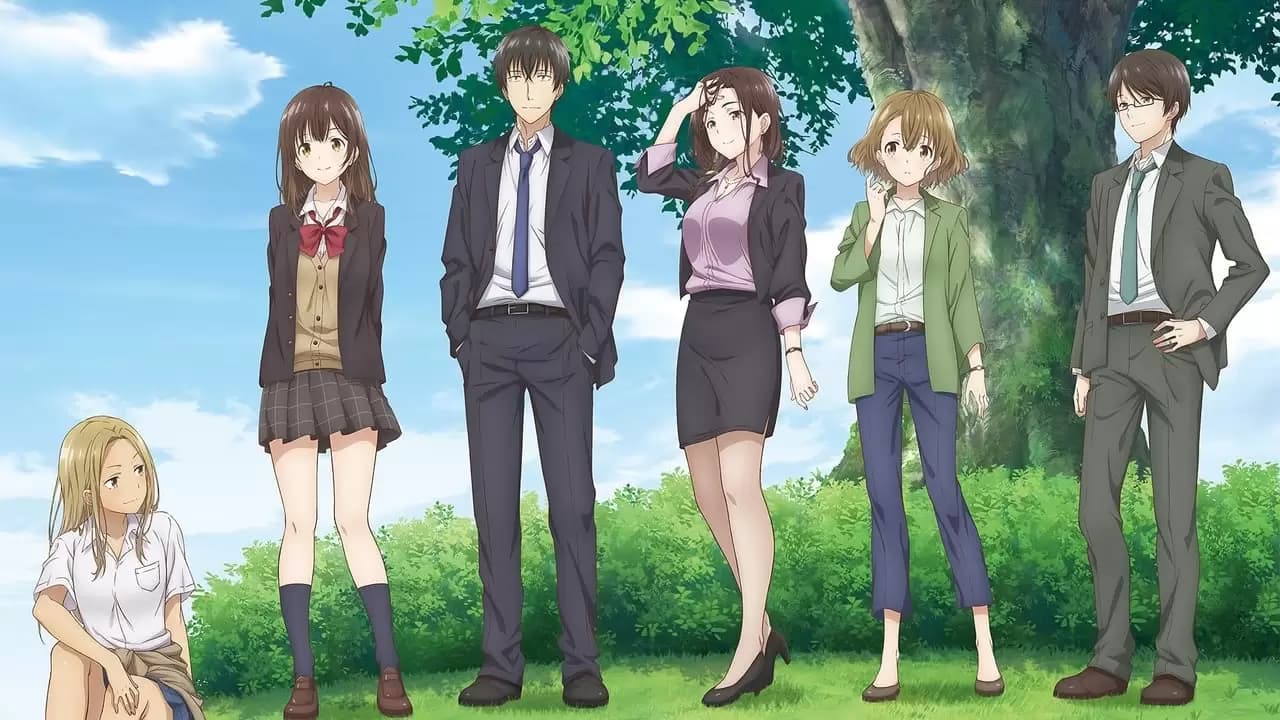 Hige o Soru. Soshite Joshikousei o Hirou. Backdrop