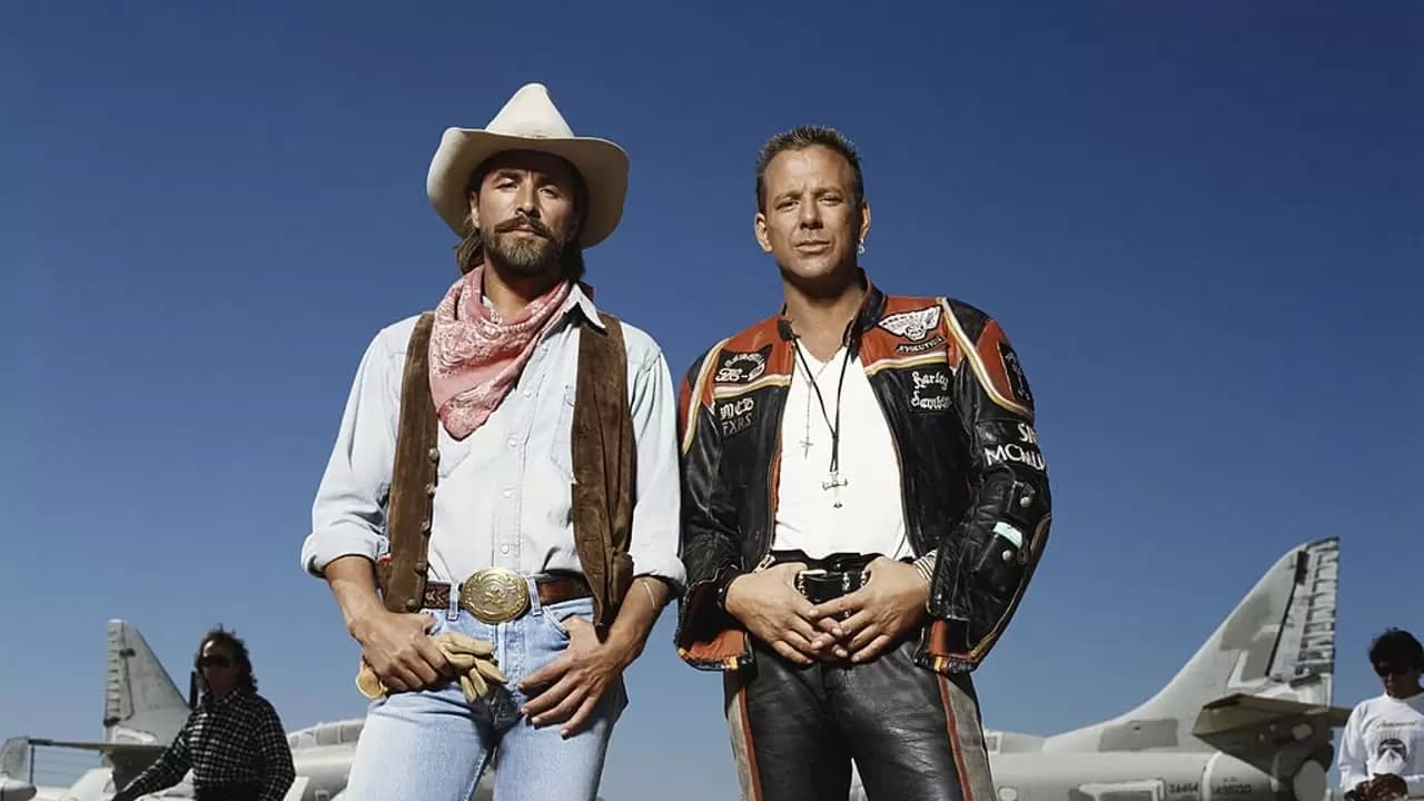 Harley Davidson and the Marlboro Man Backdrop