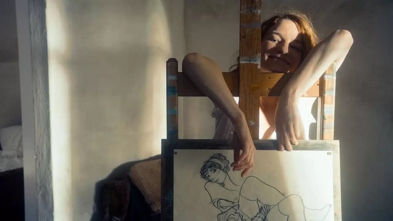 Egon Schiele: Death and the Maiden Backdrop