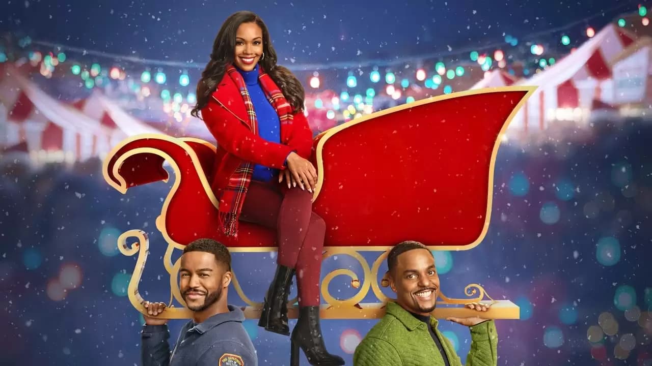 Christmas with a Kiss Backdrop