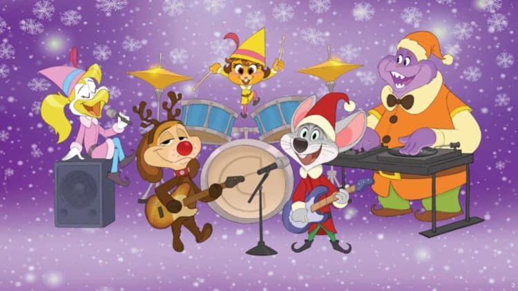 A Chuck E. Cheese Christmas Poster